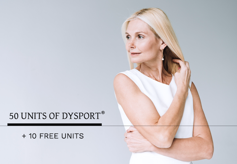 50 Units of Dysport + 10 FREE
